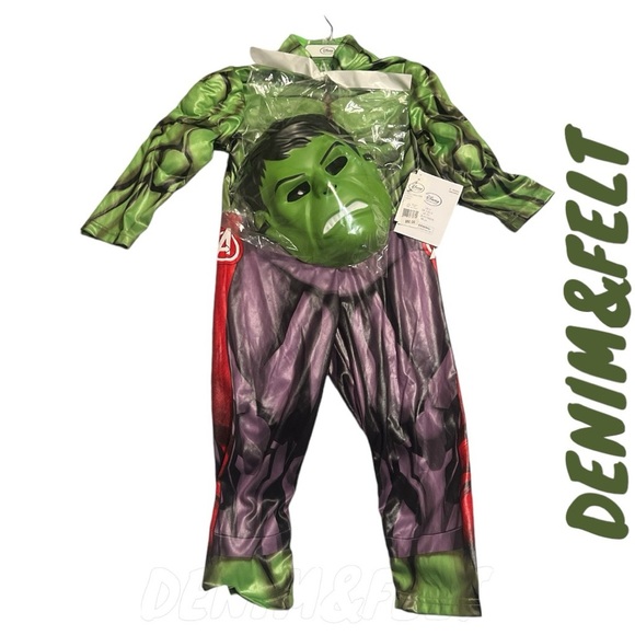 Disney Collection Hulk Roleplay Boys Dress Up Halloween Costume | NEW/NWT!!💚💚 - Picture 2 of 7